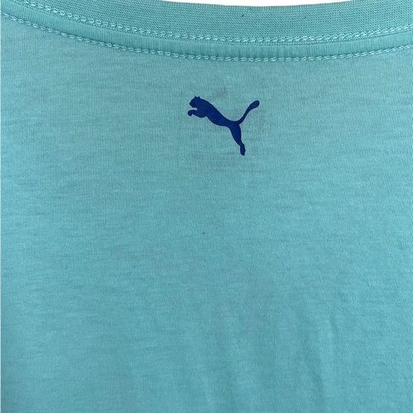PUMA Sz L Vee Neck Aqua Tee Graphic Print - Picture 5 of 6